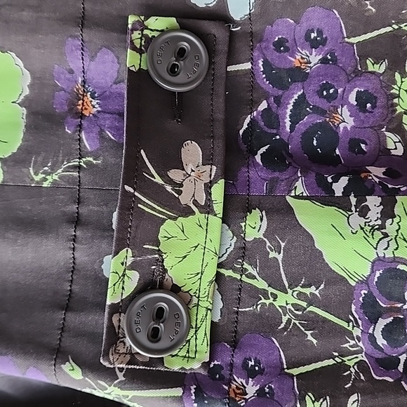 Vintage DEPT Floral Cropped Tie Sleeves Summer Blazer Jacket - Picture 7 of 9